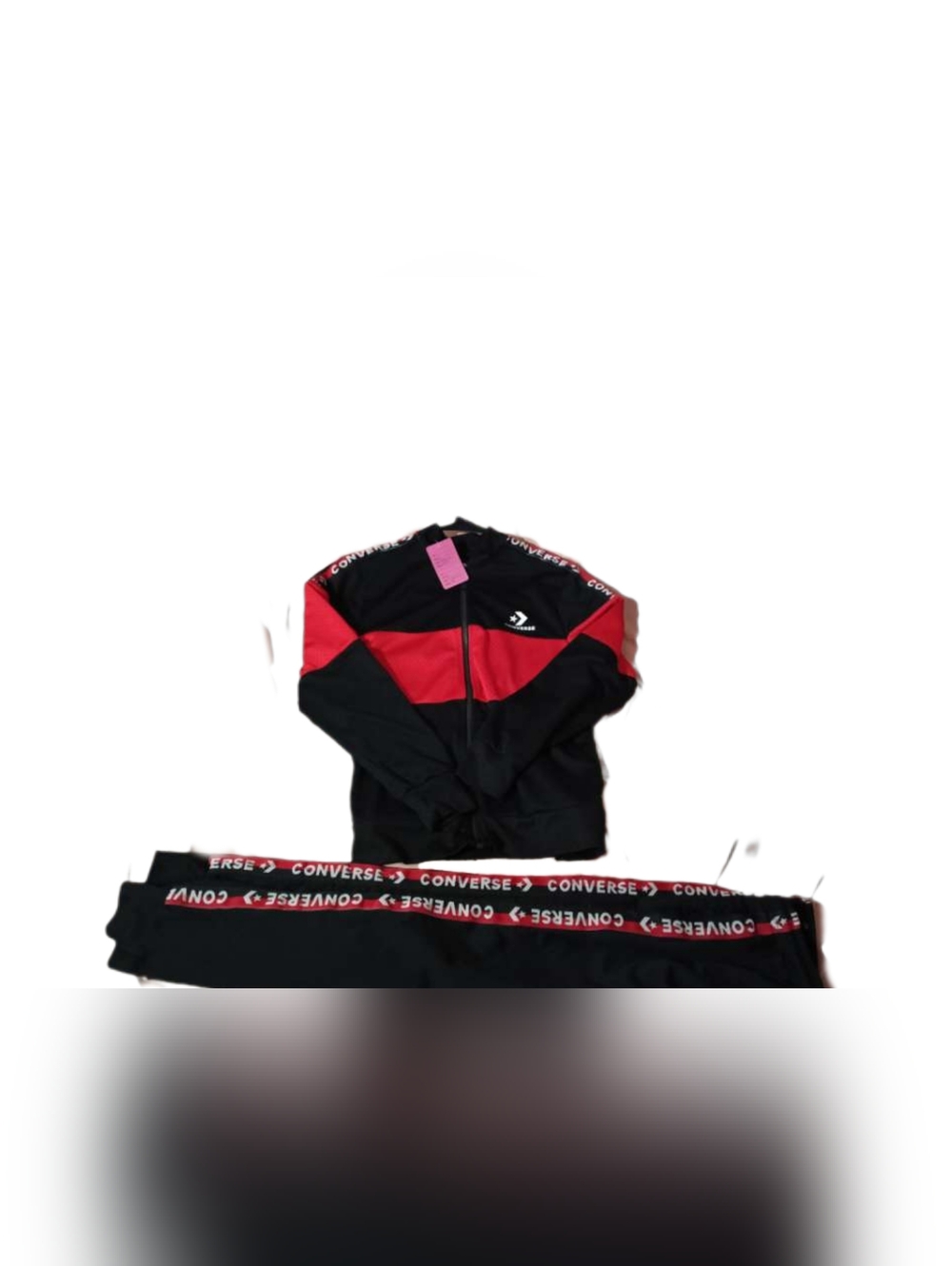 Converse Kids Black & Red Colorblock Tracksuit